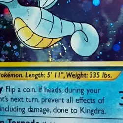 Pokemon Kingdra 8/111 Rare Holo 1ST EDITION Neo Genesis Card SWIRL LP - Image 2