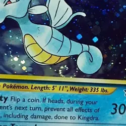 Pokemon Kingdra 8/111 Rare Holo 1ST EDITION Neo Genesis Card SWIRL LP - Image 3