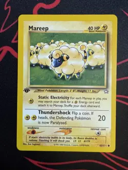 Mareep 1st Edition Pokemon TCG Common Neo Genesis 065/111 - Image 1