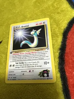 Pokemon 1st Edition Gym Heroes Erika’s Dratini 42/132 NM/M White Spot! - Image 1