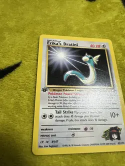 Pokemon 1st Edition Gym Heroes Erika’s Dratini 42/132 NM/M White Spot! - Image 2