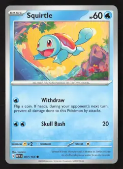 Squirtle #007/165 SV: Scarlet & Violet 151 Common Pokemon TCG NM/M - Image 1