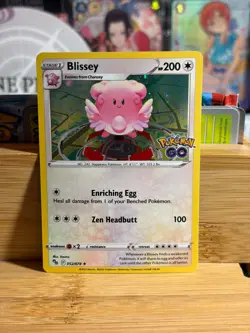BLISSEY 052/78 Pokemon GO Cosmos Holo Rare Blister Promo TCG Near Mint - Image 1
