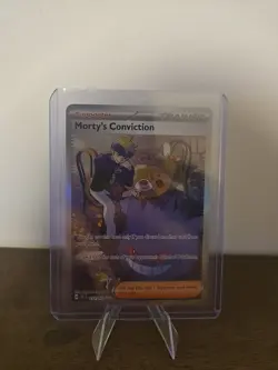 Morty's Conviction Trainer Card SV05: Temporal Forces Holo Pokemon - Image 1