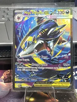 Mega Sharpedo ex 127/094 Special Illustration SIR Pokemon Phantasmal Flames - Image 2