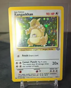 Pokemon TCG Kangaskhan 5/64 Jungle Holo Rare WOTC 1999 Vintage LP-MP - Image 1