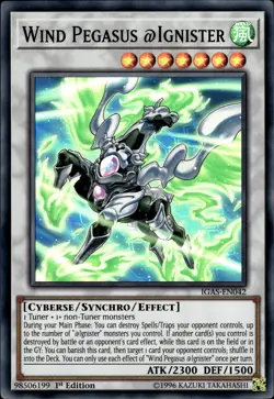 Wind Pegasus @Ignister - Super Rare 1st Edition IGAS-EN042 - LP - YuGiOh - Image 1