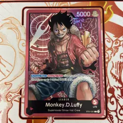 One Piece English Monkey.D.Luffy ST01-001 Leader Foil - Near Mint - Image 1