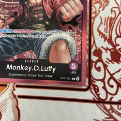 One Piece English Monkey.D.Luffy ST01-001 Leader Foil - Near Mint - Image 3