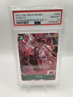 One Piece Japanese PSA 10 GEM MINT Yamato P-008 Tournament Pack Vol. 1 Promo! - Image 1