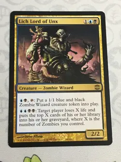 D1219 MAGIC GATHERING ALARA REBORN LICH LORD OF UNX #24 MP R MTG - Image 1