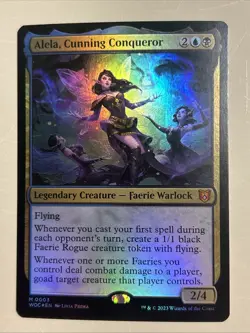 Alela, Cunning Conqueror FOIL MTG Wilds of Eldraine VLP Commander WOE Faerie - Image 1