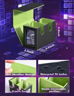 MTG Deck Box with 2 Commander Display, Double Deck Box for 280+ Single Sleeved C - Image 2