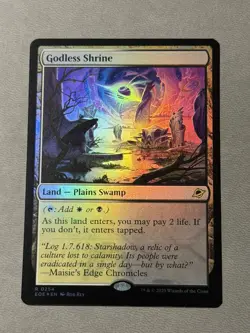x1 Godless Shrine FOIL EOE Edge of Eternities MTG 254 M/NM 1x - Image 1