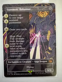 MTG: Summon: Bahamut (Borderless) Mythic #0356 Final Fantasy Regular NM ENG - Image 1