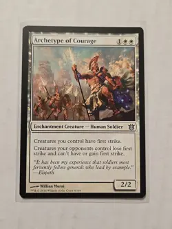 Born of the Gods - Archetype of Courage - LP - Uncommon - Creature - MTG - Image 1