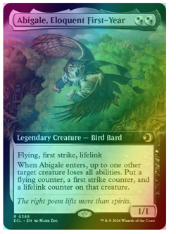 Abigale, Eloquent First-Year - Foil - Extended Art Lorwyn Eclipsed MTG - Image 1
