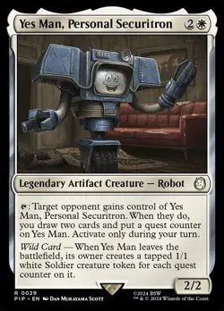 MTG Magic the Gathering Yes Man, Personal Securitron (29/1189) Fallout LP - Image 1
