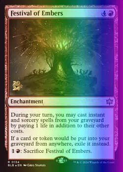 MTG Magic the Gathering Festival of Embers (134s/160) Bloomburrow Promos LP FOIL - Image 1