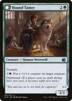 MTG Magic the Gathering Hound Tamer (187/553) Innistrad Midnight Hunt LP - Image 1