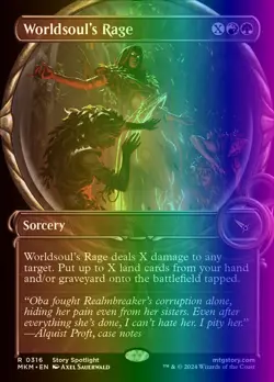 MTG Worldsoul's Rage (316/499) Murders at Karlov Manor LP FOIL - Image 1