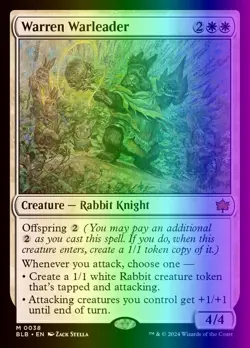 MTG Magic the Gathering Warren Warleader (38/427) Bloomburrow NM FOIL - Image 1