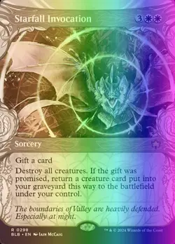 MTG Magic the Gathering Starfall Invocation (298/427) Bloomburrow LP FOIL - Image 1