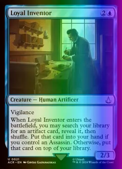 MTG Magic the Gathering Loyal Inventor (21/315) Assassin's Creed LP FOIL - Image 1