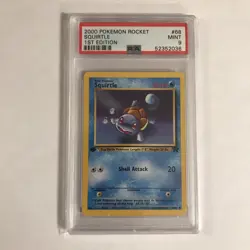 2000 Pokemon Team Rocket 1st Edition Squirtle #68 PSA 9 Fresh Grade - Image 1