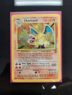 Pokemon TCG Charizard Holo Rare Base Set Unlimited 4/102 WOTC 1999 - Image 1