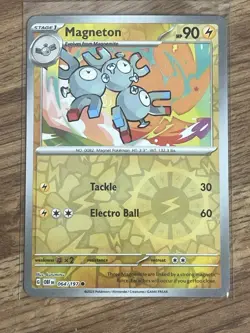 Magneton 64/197 Obsidian Flames Reverse Holo Pokemon Card 2023 - Image 1