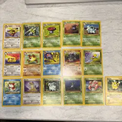 16 Card Lot Vintage Pokemon 1995 Base Unlimited Fossil Jungle - Image 1