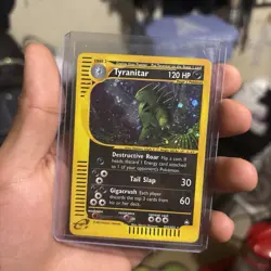 2002 Jungle Pokemon TCG Tyranitar H28/H32 Holo Rare Expedition Base Set - Image 1