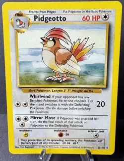 Pokemon TCG - Base Set Pidgeotto 22/102 -Rare - 1999 WOTC - LP - Vintage - Image 1