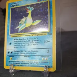 Lapras 10/62 Holo Rare Pokemon 1999 Fossil MP condition - Image 2