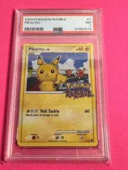 2009 POKEMON RUMBLE #7 PIKACHU PSA 7 - Image 1