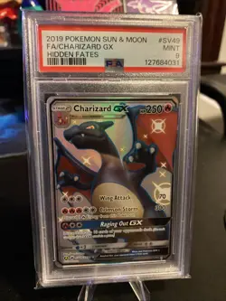 Pokemon TCG Charizard GX Holo Card Hidden Fates PSA 9 SV49/SV94 - Image 1