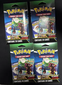 2025 POKEMON TCG Trading 20 Card Pack 1 Foil Guaranteed New Sealed (4 PACK) - Image 1