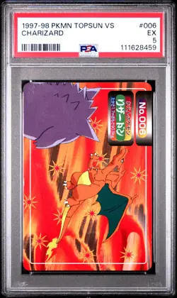 PSA 5 Charizard VS Gengar - Topsun VS Battle #006 1998 Japanese Pokemon - Image 1