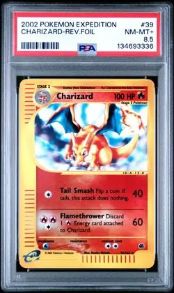 2002 Pokemon Expedition #39 Charizard Reverse Foil PSA 8.5 NM-MT+ POP 3 - Image 1
