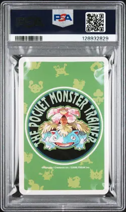 1996 POKEMON GREEN VERSION PLAYING CARDS QUEEN OF SPADES #052 MEOWTH PSA 10 - Image 2