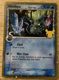 Pokemon Mimikyu SWSH136 Celebrations Promo Holo card - Image 1
