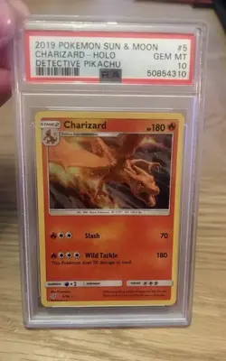 Pokemon TCG Charizard Detective Pikachu Holo Card 5/18 PSA 10 - Image 1