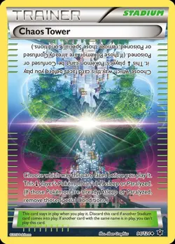 Pokemon Chaos Tower (94/138) Fates Collide LP REVERSE HOLO - Image 1
