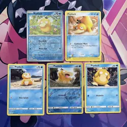 Pokemon TCG | Psyduck Reverse Holo & Common Card X5 Bundle - Image 1