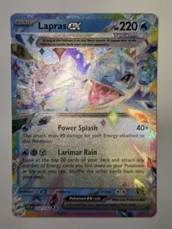 Pokemon TCG Lapras ex Stellar Crown 032/142 Holo Double Rare - Image 2