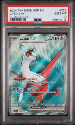 Pokemon Latias EX TCG Card 220/191 Surging Sparks Ultra Rare PSA 10 - Image 1