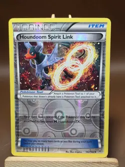 HP Houndoom Spirit Link 142/162 XY: Breakthrough Set Pokemon Trading Card - Image 1