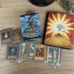 Vintage Yu-Gi-Oh Binder & Tin Card Folder BD&A Konami WITH CARDS 1st Edition - Image 1