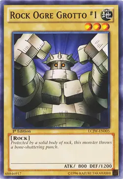 Yugioh! LP Rock Ogre Grotto 1 - LCJW-EN005 - Common - 1st Edition Lightly Played - Image 1